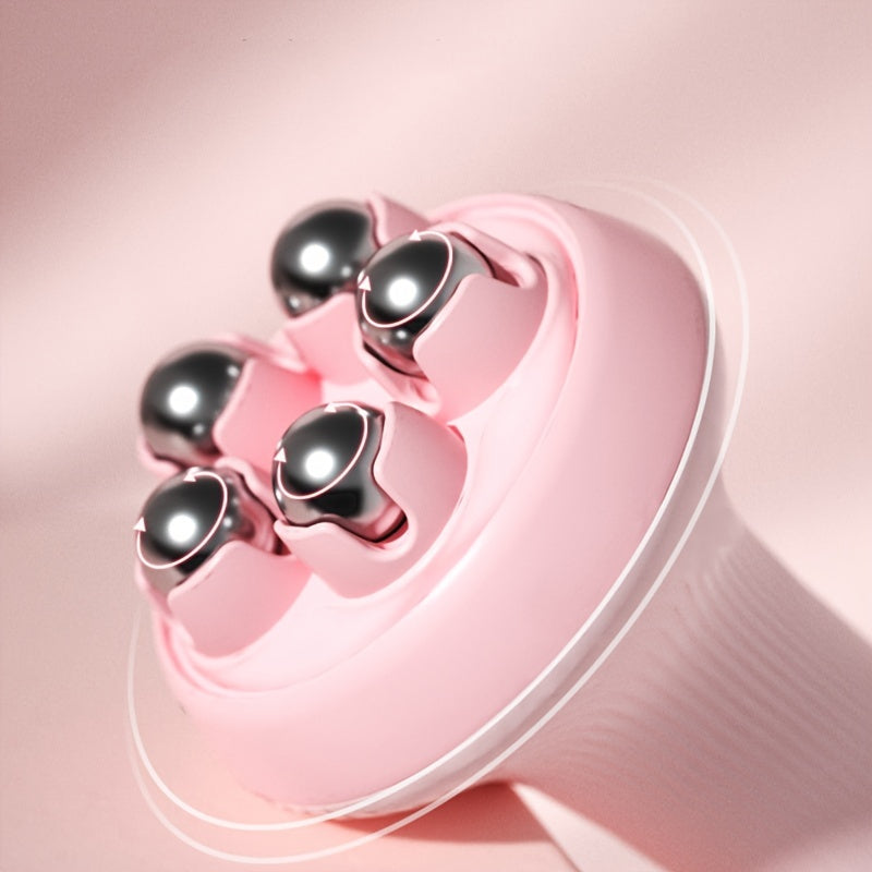 Handheld Body Massager For Round Roller Balls Relaxes Abdomen, Legs, Arms, Muscles With Gentle Vibrations