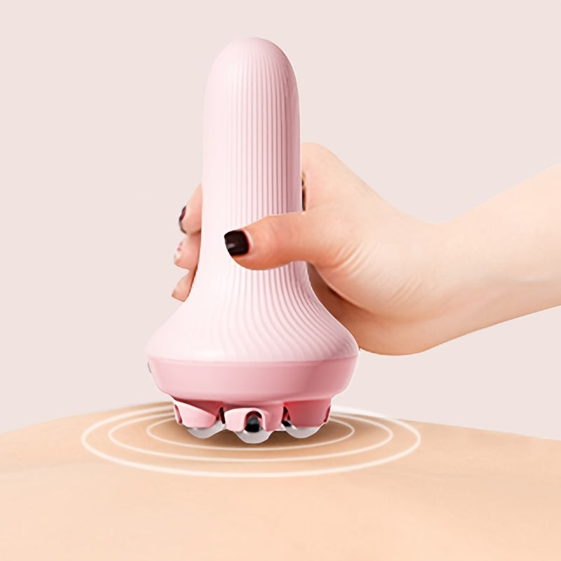 Handheld Body Massager For Round Roller Balls Relaxes Abdomen, Legs, Arms, Muscles With Gentle Vibrations
